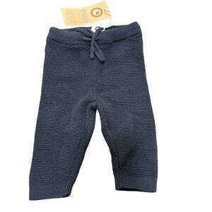 Musli by Green Cotton Organic Baby Knit Pants 0-3M Navy Blue NWT